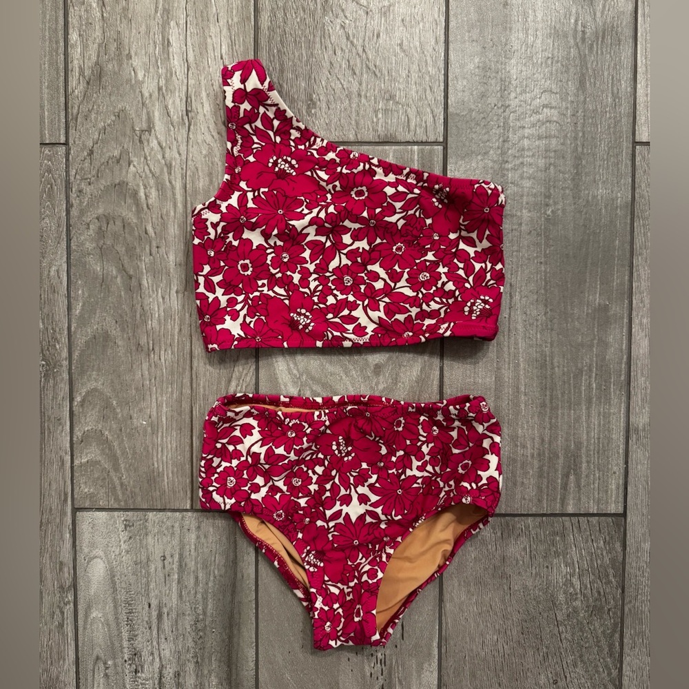 Crewcuts Pink Floral Bikini Set size 4-5